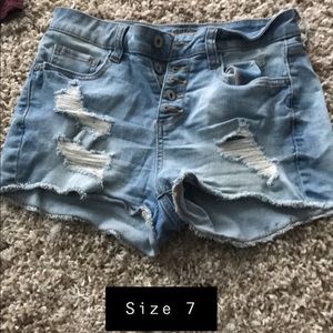Denim shorts